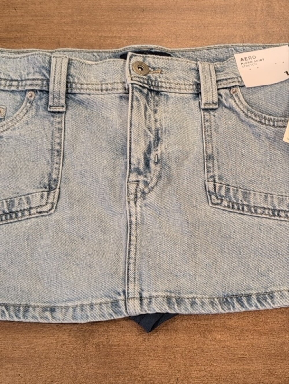Aeropostale Light Blue Denim Mini Skirt